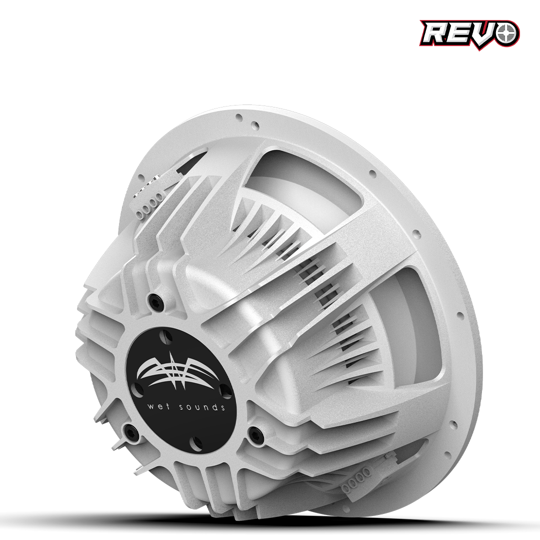 Wet Sounds™ REVO Series 12-inch Free-Air Marine Subwoofer - 2Ω White Back Right