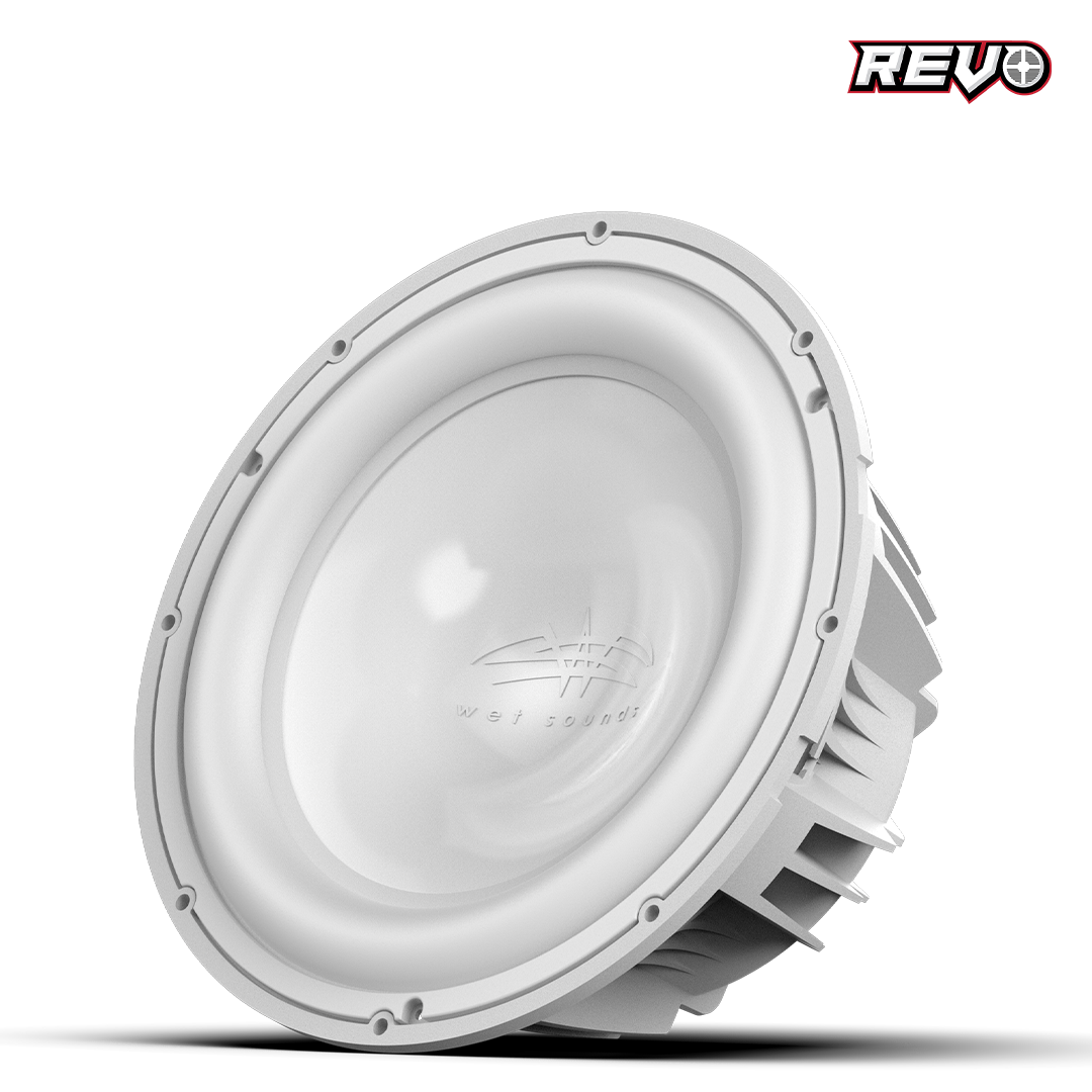 Wet Sounds™ REVO Series 12-inch Free-Air Marine Subwoofer - 2Ω White Front Left