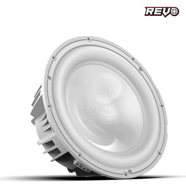 Wet Sounds™ REVO Series 12-inch Free-Air Marine Subwoofer - 2Ω White Front Right