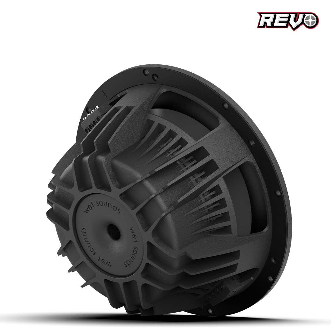 Wet Sounds™ REVO Series 12-inch High-Power Marine Subwoofer - 4Ω Black Back Left