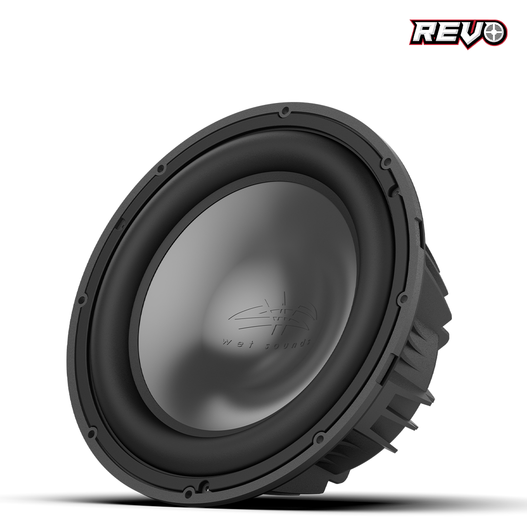 Wet Sounds™ REVO Series 12-inch High-Power Marine Subwoofer - 4Ω Black Front Left