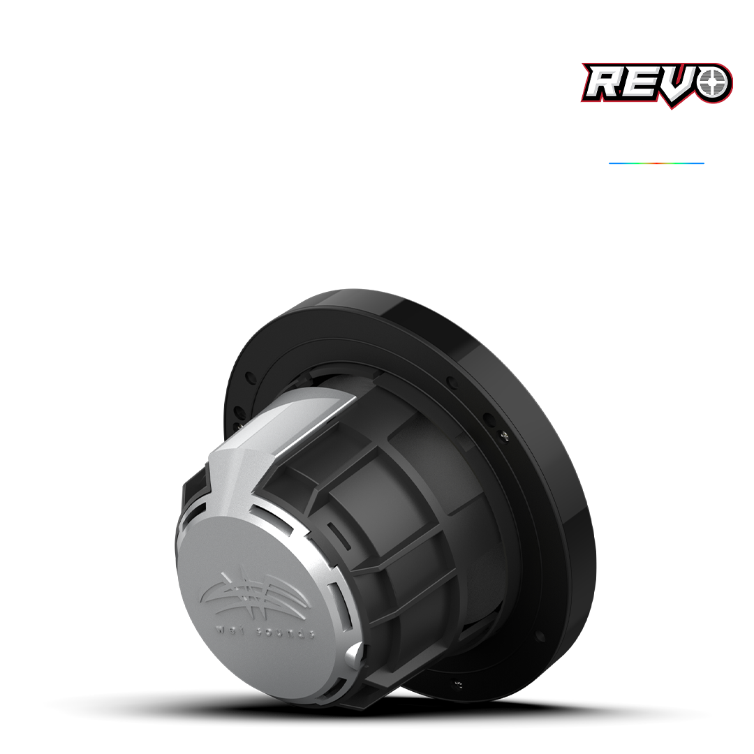 REVO Series 6.5-inch High-Output Component Style Coaxial Speakers w/ XS-Black-Stainless Steel RGB Grilles