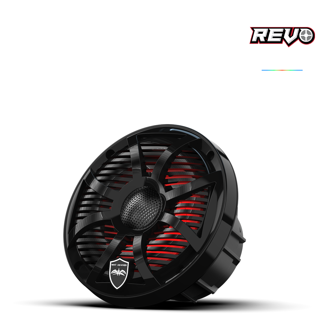 REVO Series 6.5-inch High-Output Component Style Coaxial Speakers w/ SW-Black RGB Grilles