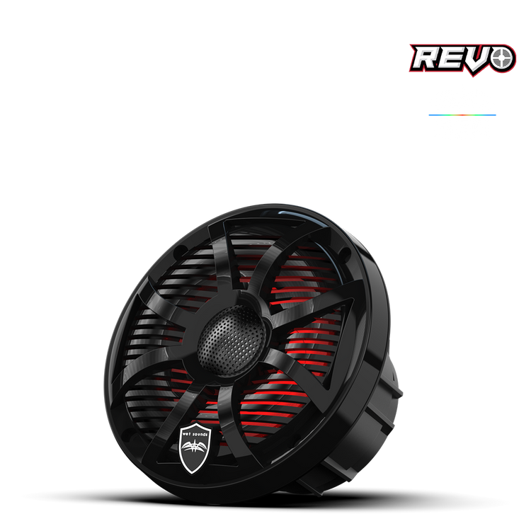 REVO Series 6.5-inch High-Output Component Style Coaxial Speakers w/ SW-Black RGB Grilles