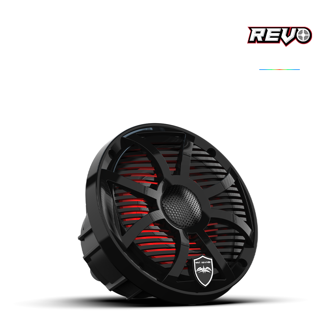 REVO Series 6.5-inch High-Output Component Style Coaxial Speakers w/ SW-Black RGB Grilles