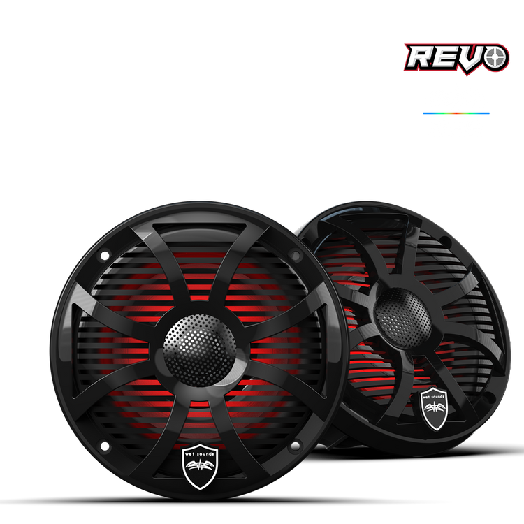 REVO Series 6.5-inch High-Output Component Style Coaxial Speakers w/ SW-Black RGB Grilles