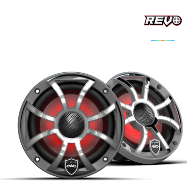 REVO 6 XS-G-SS V3 | REVO 6.5-inch Gunmetal Stainless Steel XS Coaxial Speakers