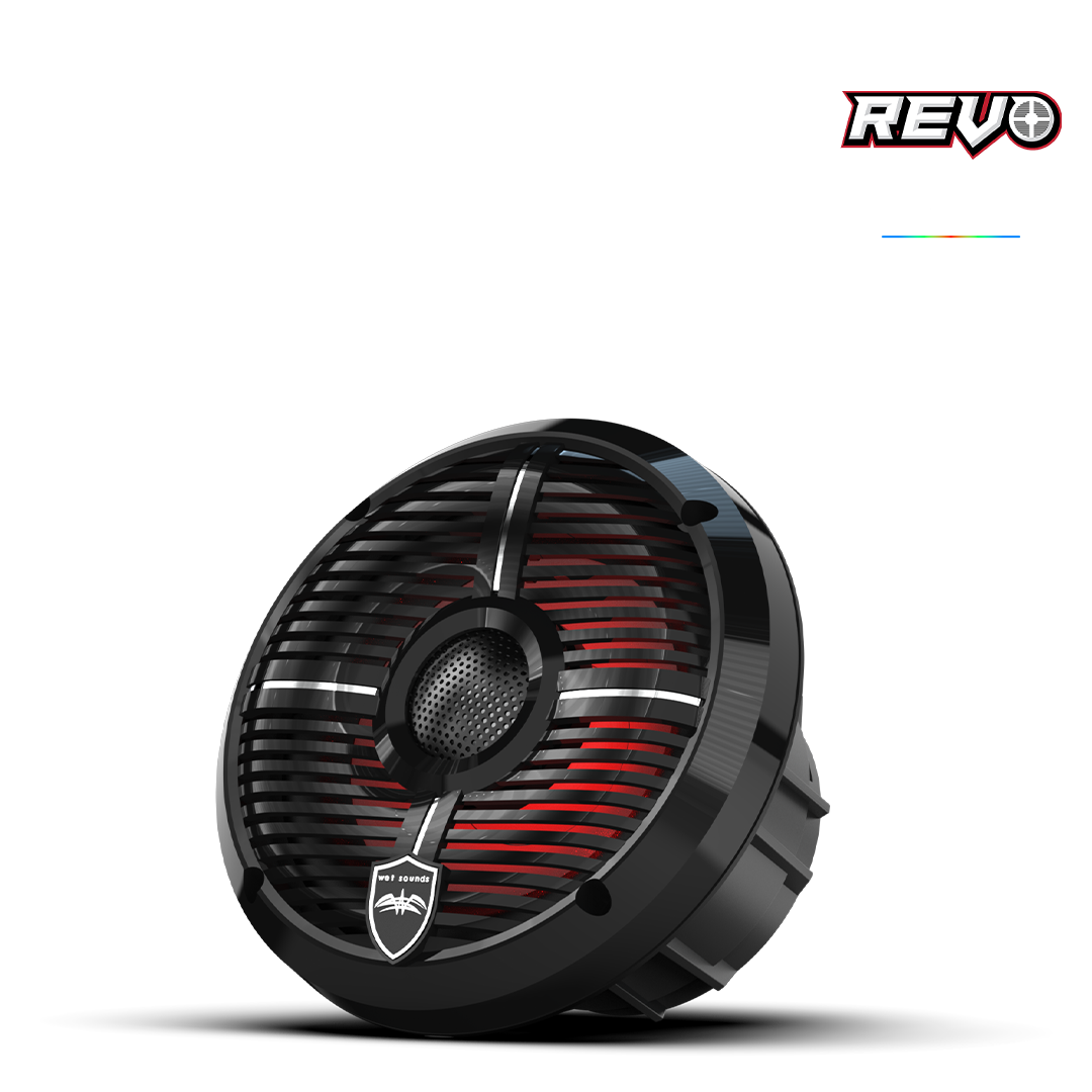 REVO Series 6.5-inch High-Output Component Style Coaxial Speakers w/ XW-Black RGB Grilles
