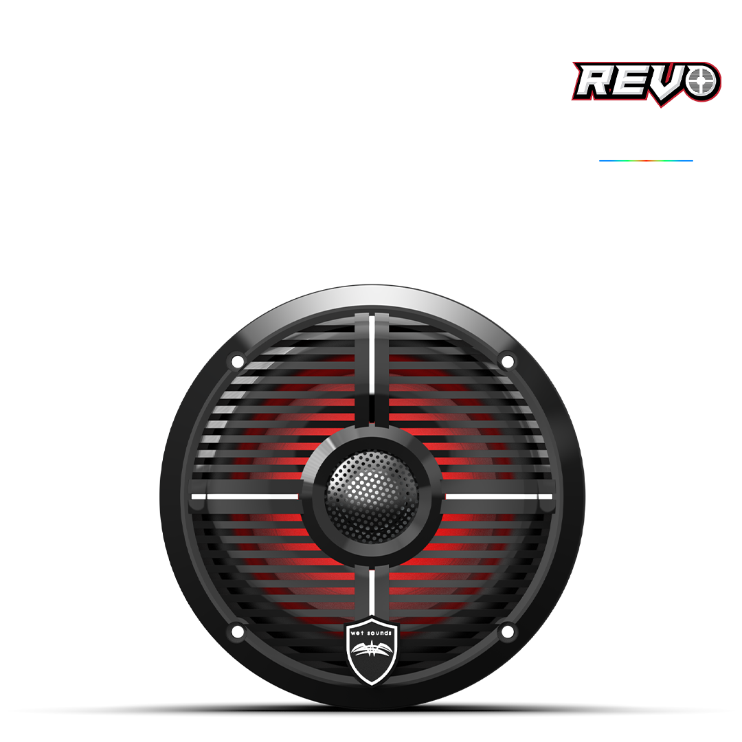 REVO Series 6.5-inch High-Output Component Style Coaxial Speakers w/ XW-Black RGB Grilles