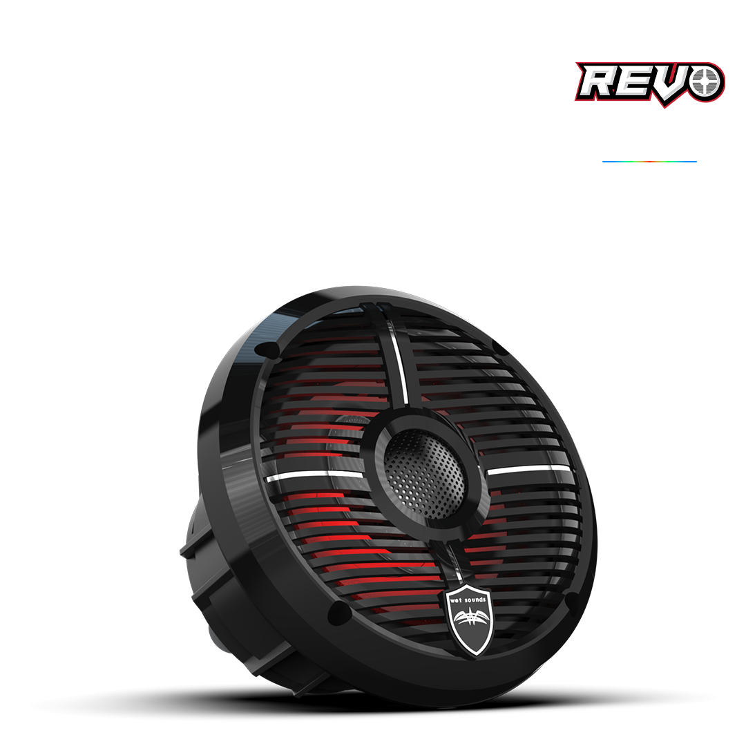REVO Series 6.5-inch High-Output Component Style Coaxial Speakers w/ XW-Black RGB Grilles