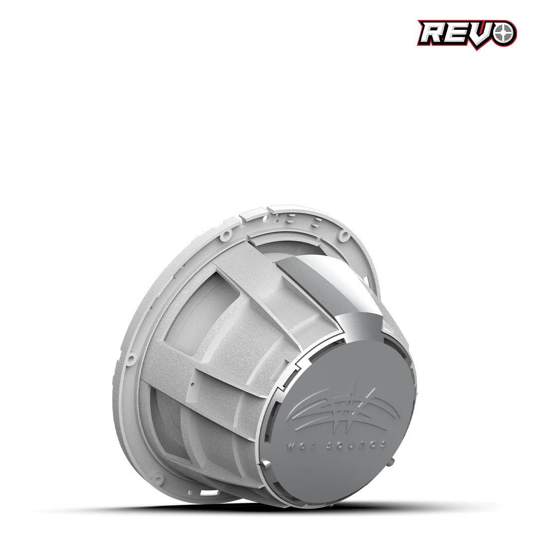 Wet Sounds™ REVO Series 8-inch Free-Air Marine Subwoofer - 4Ω White Back Left