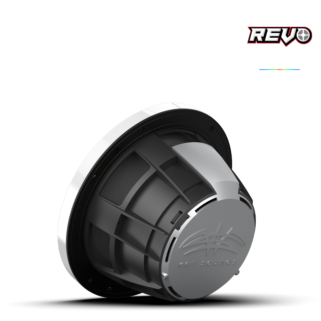 REVO Series 8-inch High-Output Component Style Coaxial Speakers w/ SW-White RGB Grilles