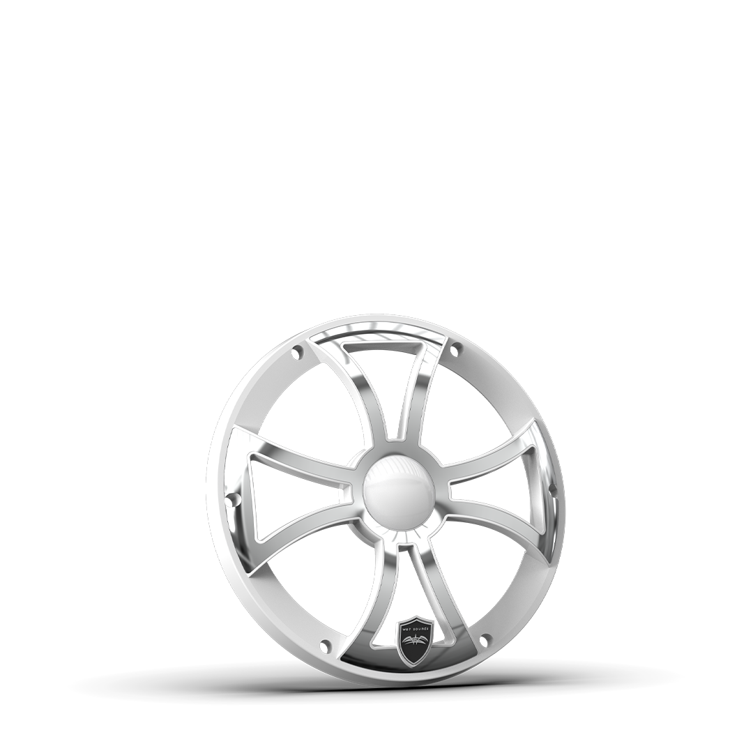 REVO 8 FA XS-W-SS GRILLE | REVO 8-inch XS White Stainless Steel Subwoofer Grille