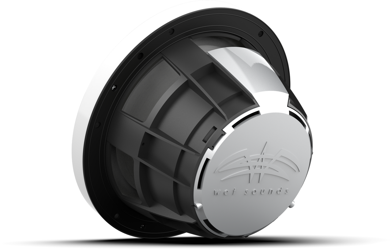 REVO 8 XS-W-SS V3 | REVO 8-inch White Coaxial Speakers with XS White Stainless Steel RGB Grilles