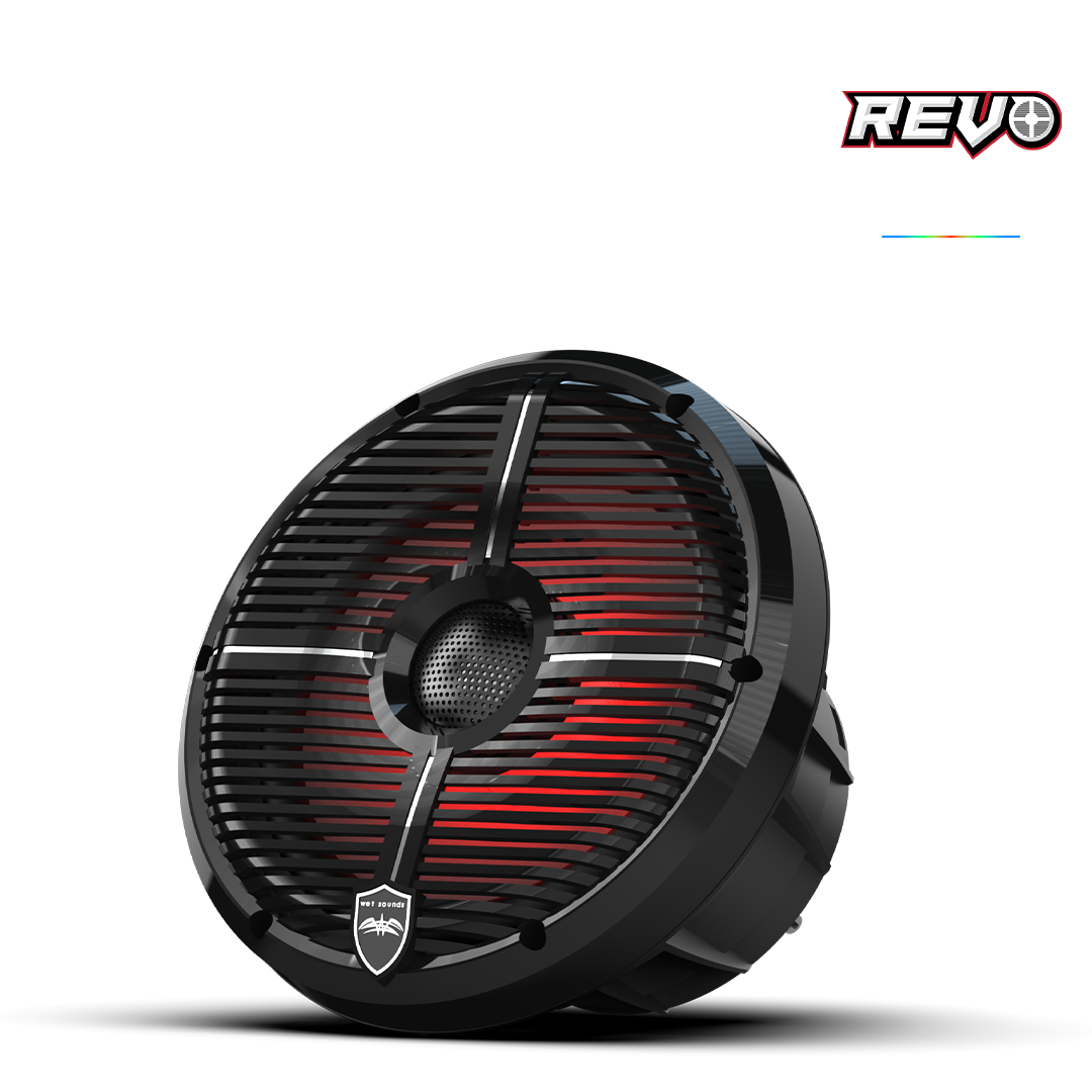 REVO Series 8-inch High-Output Component Style Coaxial Speakers w/ XW-Black RGB Grilles