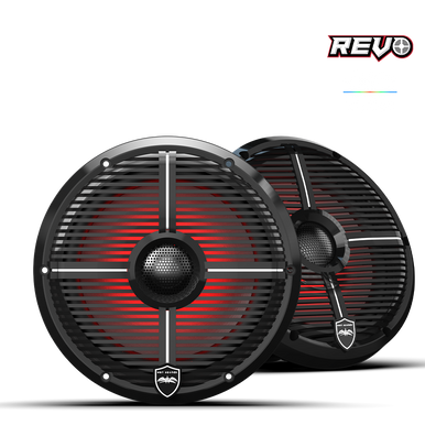 REVO 8-XWB | REVO 8-inch Black Coaxial Speakers with XW Black RGB Grilles