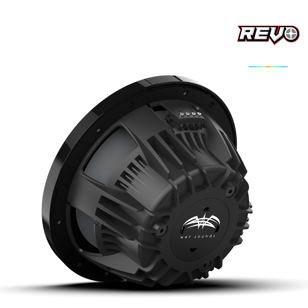 Wet Sounds™ REVO Series 10-inch High-Output Component Style Coaxial Speakers w/ SW-Black RGB Grilles
