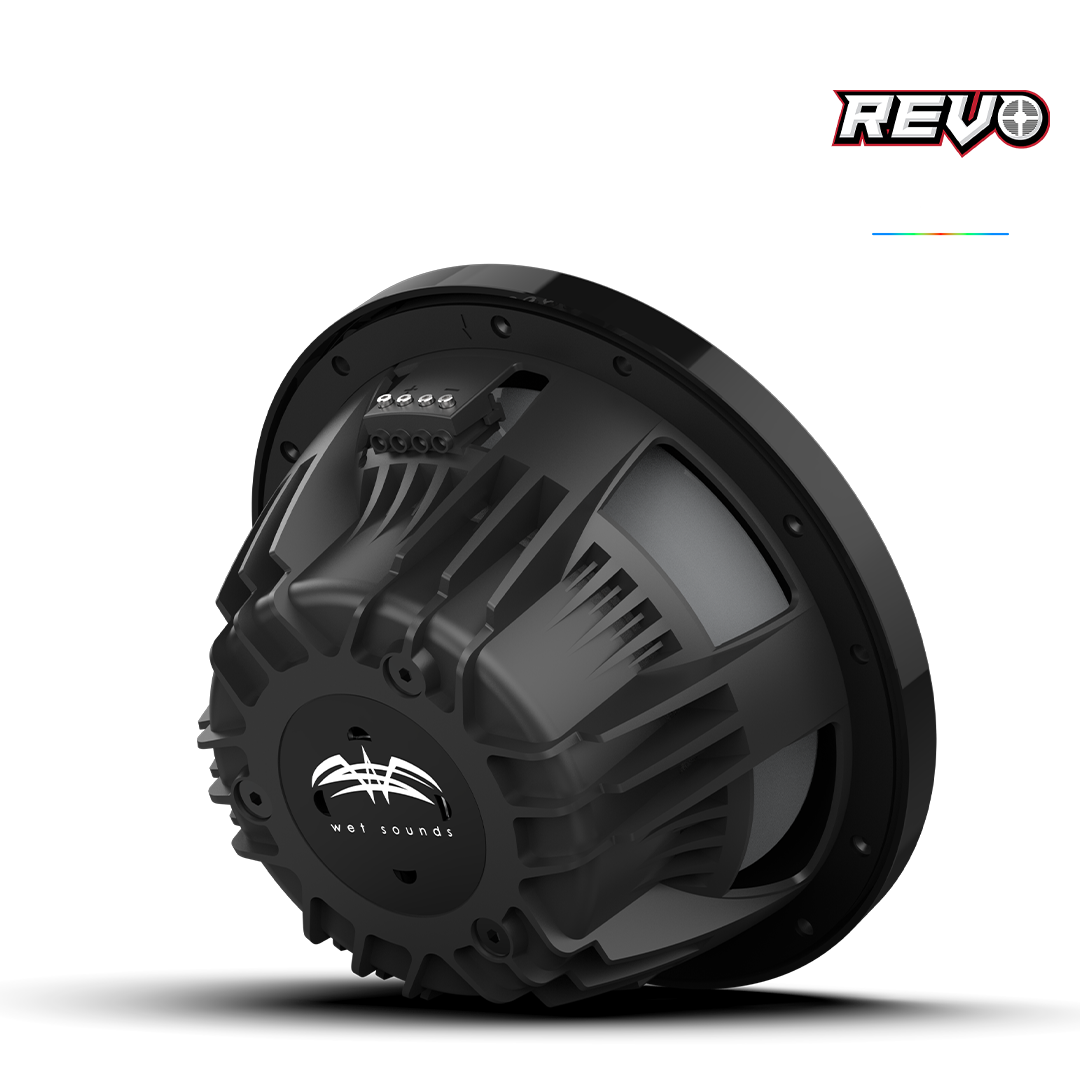 Wet Sounds™ REVO Series 10-inch High-Output Component Style Coaxial Speakers w/ SW-Black RGB Grilles