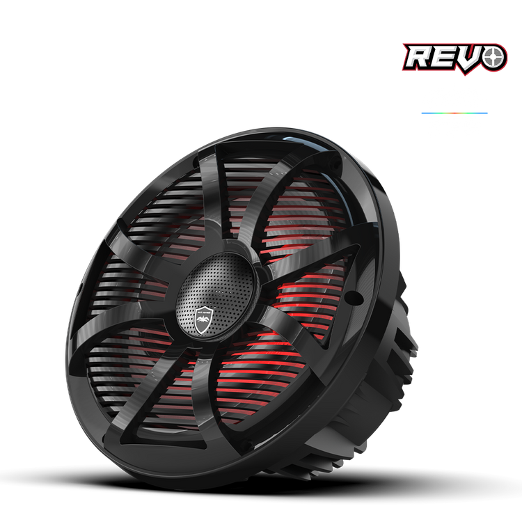 Wet Sounds™ REVO Series 10-inch High-Output Component Style Coaxial Speakers w/ SW-Black RGB Grilles