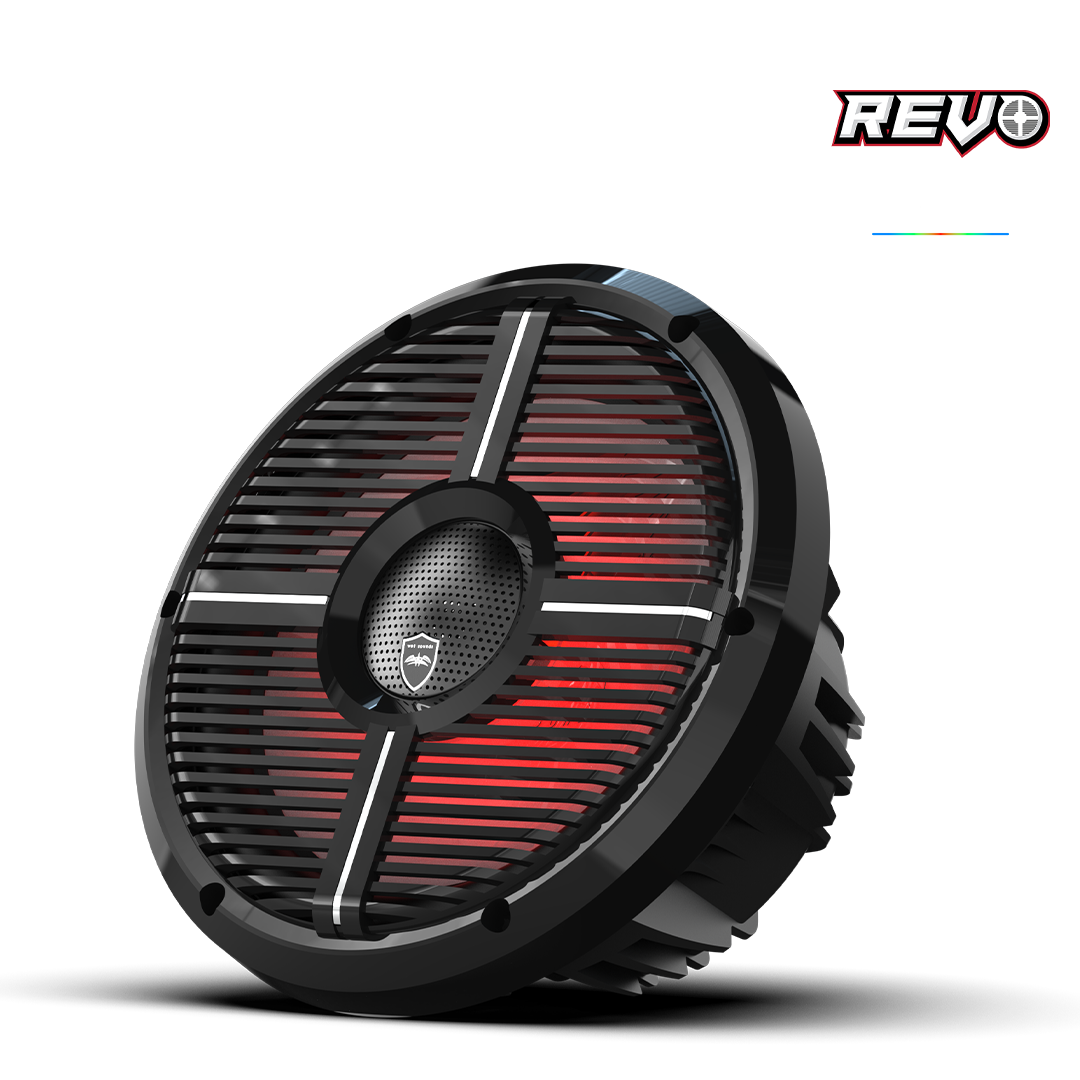 Wet Sounds™ REVO Series 10-inch High-Output Component Style Coaxial Speakers w/ XW-Black RGB Grilles
