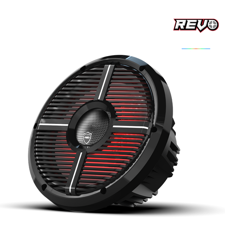 Wet Sounds™ REVO Series 10-inch High-Output Component Style Coaxial Speakers w/ XW-Black RGB Grilles