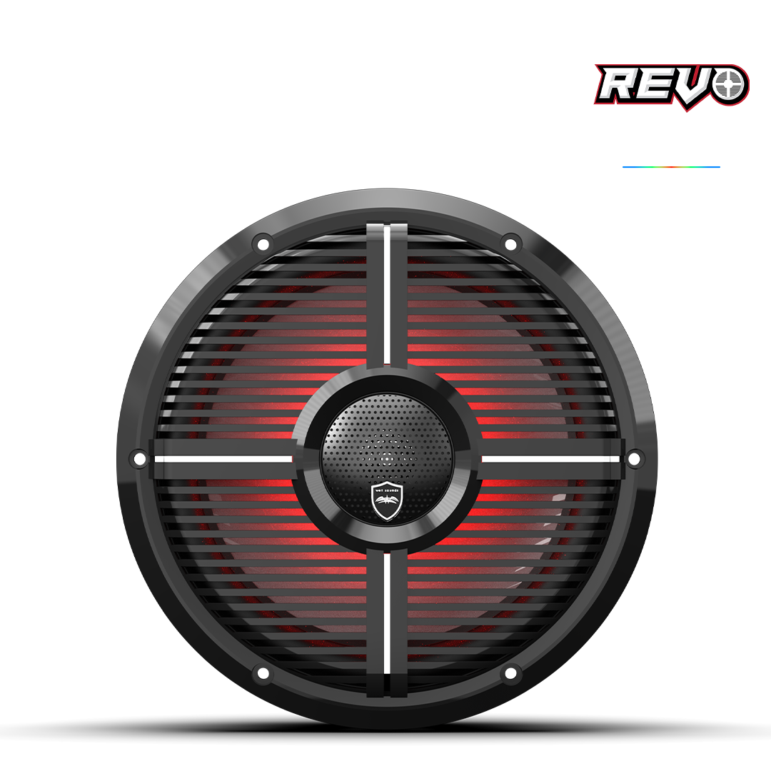 Wet Sounds™ REVO Series 10-inch High-Output Component Style Coaxial Speakers w/ XW-Black RGB Grilles