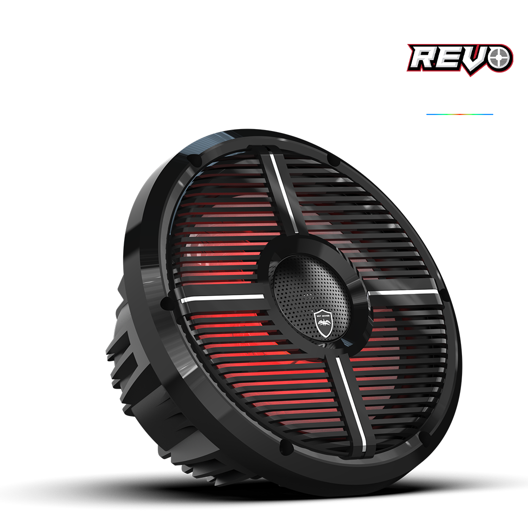 Wet Sounds™ REVO Series 10-inch High-Output Component Style Coaxial Speakers w/ XW-Black RGB Grilles