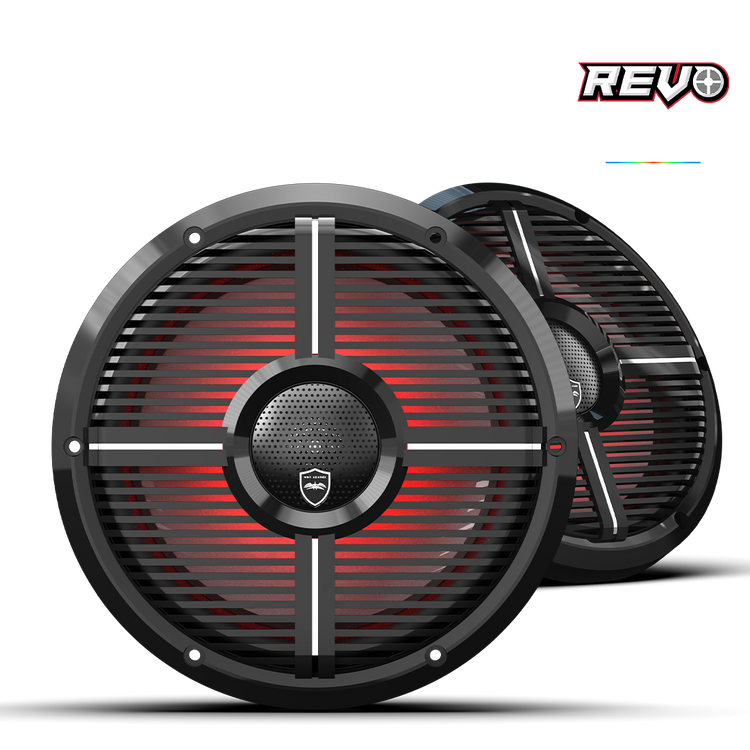 Wet Sounds™ REVO Series 10-inch High-Output Component Style Coaxial Speakers w/ XW-Black RGB Grilles