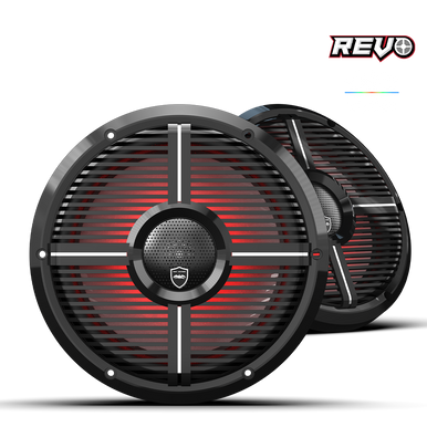 REVO CX-10 XW-B S2 | REVO 10-inch Black Coaxial Speakers with Black XW RGB Grilles