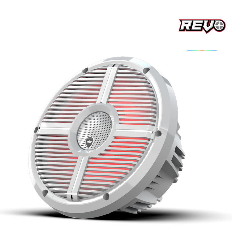 Wet Sounds™ REVO Series 10-inch High-Output Component Style Coaxial Speakers w/ XW-White RGB Grilles