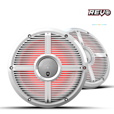 REVO CX-10 XW-W S2 | REVO 10-inch White Coaxial Speakers with White XW RGB Grilles