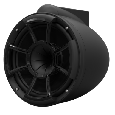 REV 10 SE B-X V2 | Wet Sounds Revolution Series 10" Black Tower Speaker With X Mount Kit For Surface Mounting Front Left