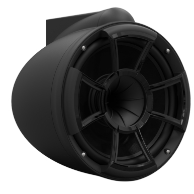 REV 10 SE B-X V2 | Wet Sounds Revolution Series 10" Black Tower Speaker With X Mount Kit For Surface Mounting Front Right