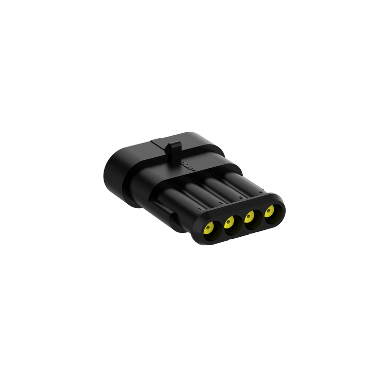 4-Pin Waterproof Female RGB Connector Kit with Pins