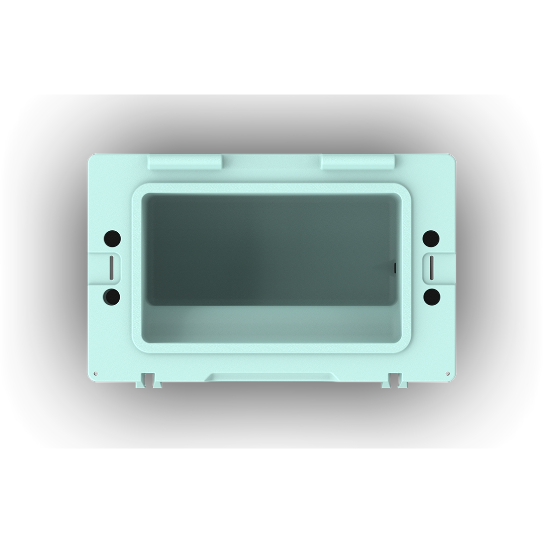 Wet Sounds SHIVR-55 Seafoam Bluetooth soundbar cooler open top view