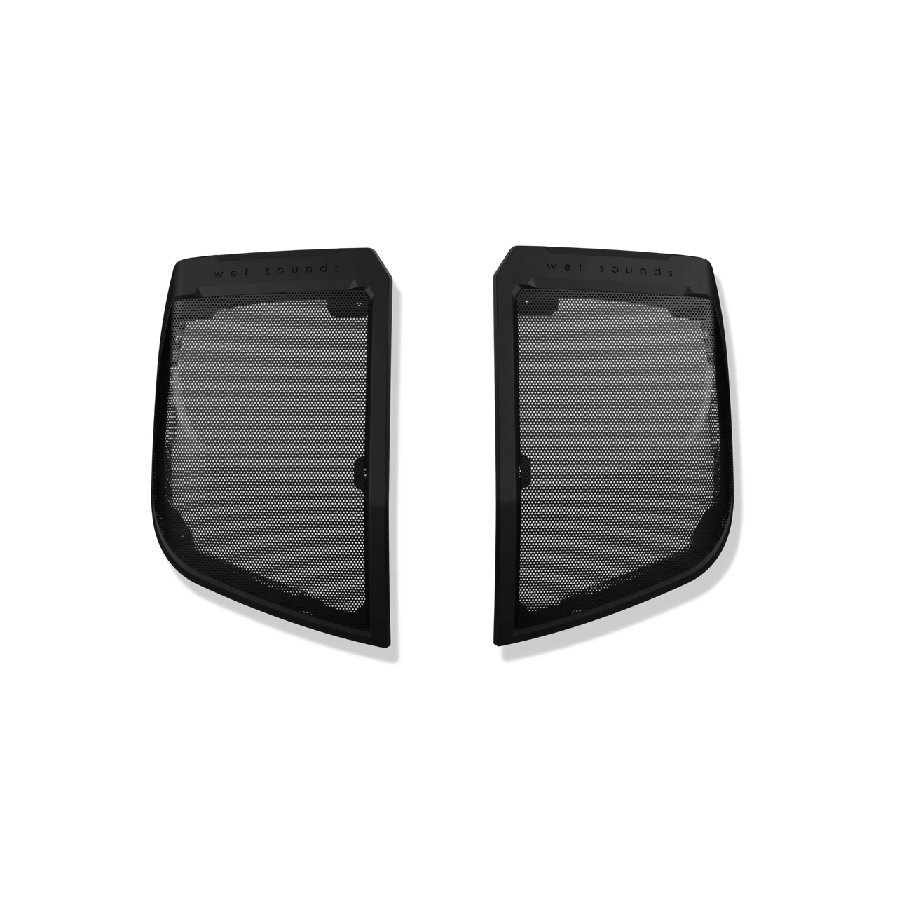 Wet Sounds Harley-Davidson saddlebag speaker grills for touring models.
