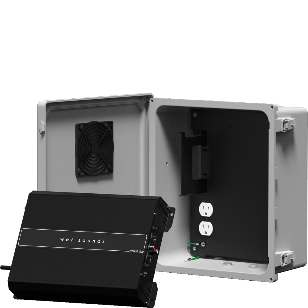 Wet Sounds | Venue Series 110v, 1200W 4 Channel Amplifier w/Enclosure