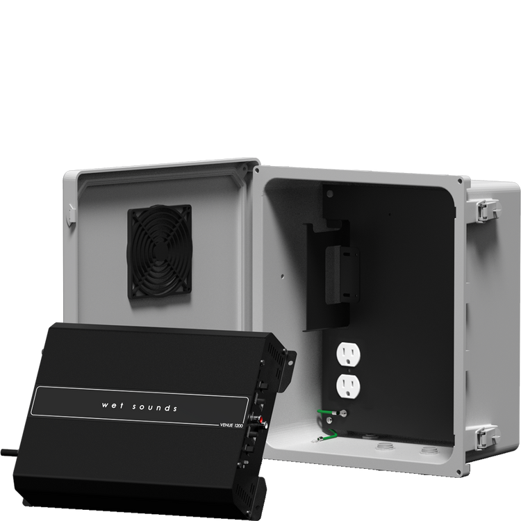 Wet Sounds | Venue Series 110v, 1200W 4 Channel Amplifier w/Enclosure