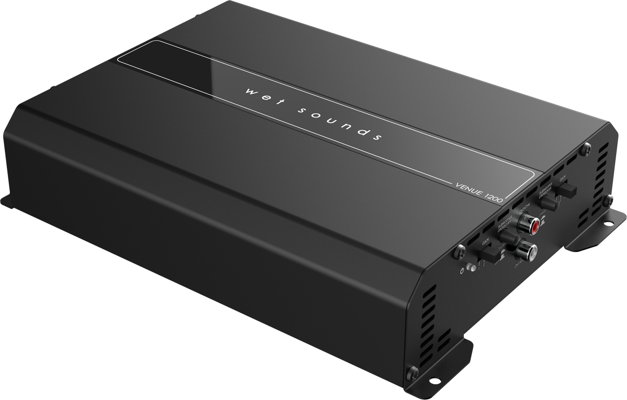 Wet Sounds | Venue Series 110v, 1200W 4 Channel Amplifier Side View