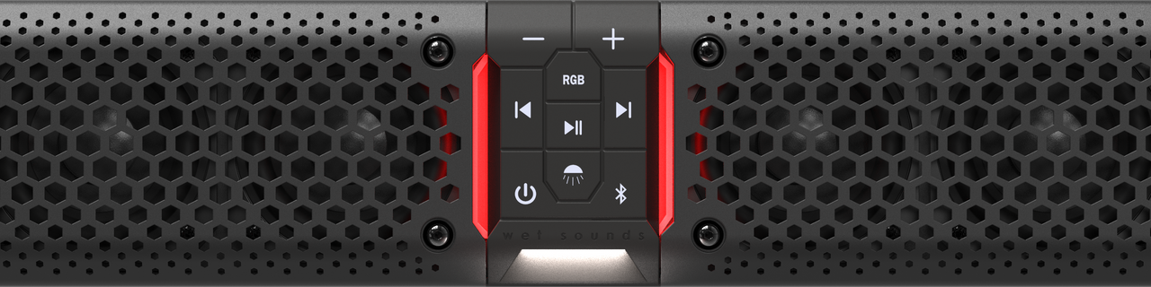 Wet Sounds Stealth XT Control Pad Closeup Red