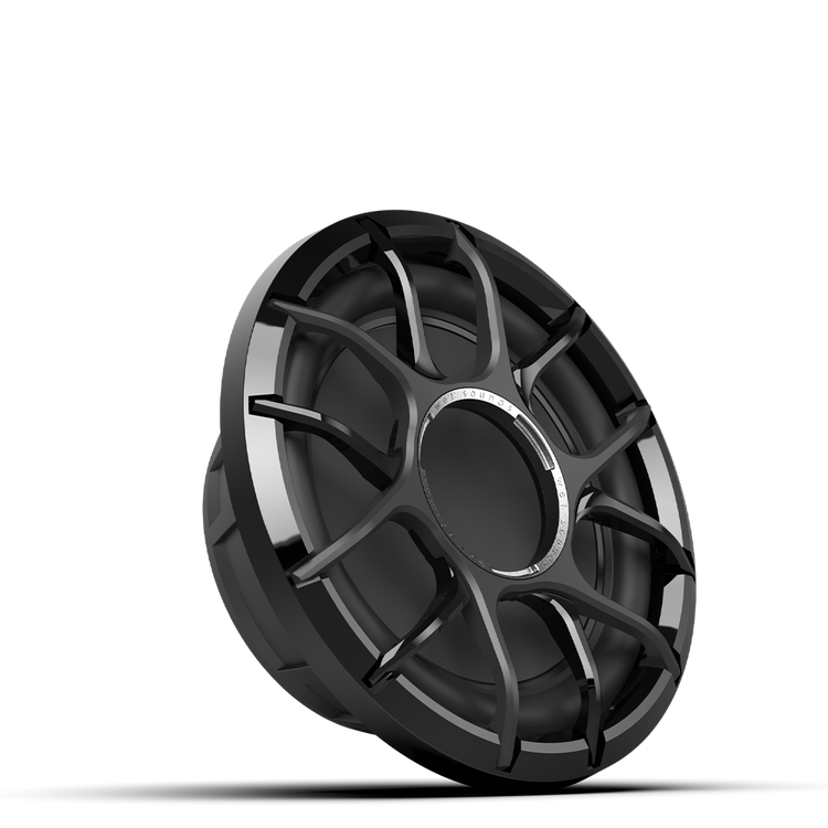 Wet Sounds ZERO 10 inch 2Ω  marine subwoofer with black XZ grille sealed enclosure