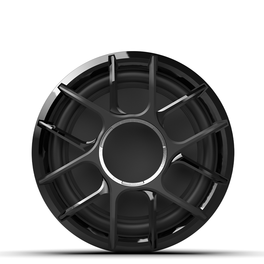 ZERO Series 12 subwoofer front view showing black grille and cone design in 2Ω