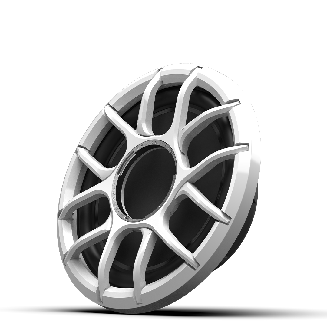 Wet Sounds ZERO 12 4Ω sealed enclosure subwoofer built for marine bass performance in white
