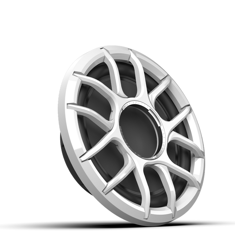 Wet Sounds ZERO 12 inch 2Ω marine subwoofer with white XZ grille sealed enclosure