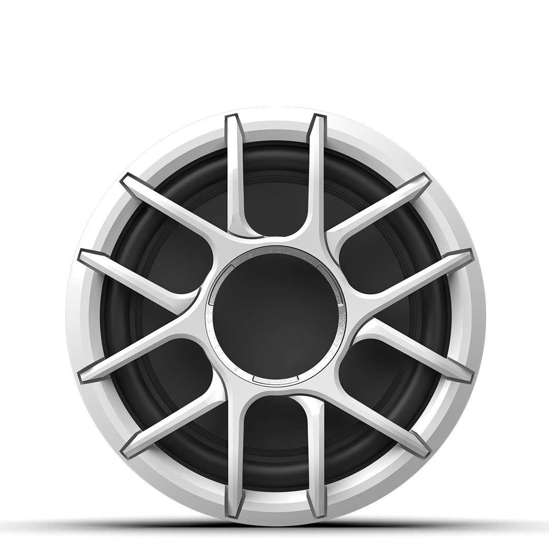 ZERO Series 12 subwoofer front view showing white grille and cone design in 4Ω