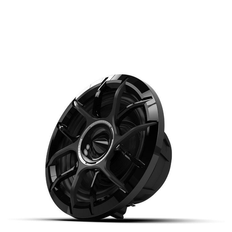ZERO Series 6.5 black speaker front view showing grille and logo detail