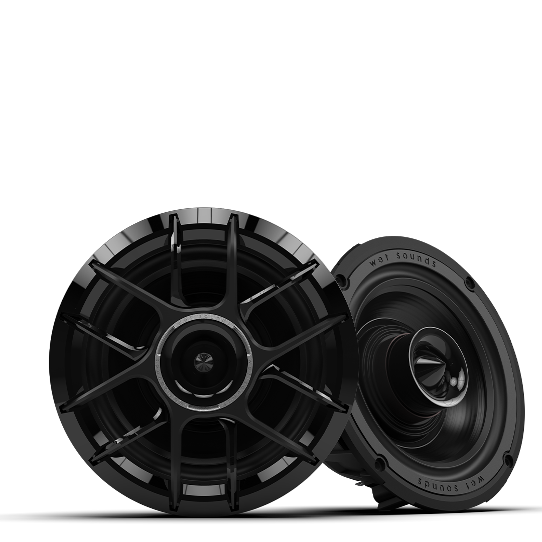 Wet Sounds ZERO 6.5 inch black coaxial speaker with horn loaded tweeter