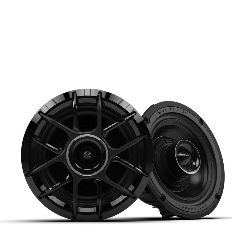 Wet Sounds ZERO 6.5 inch black coaxial speaker with horn loaded tweeter