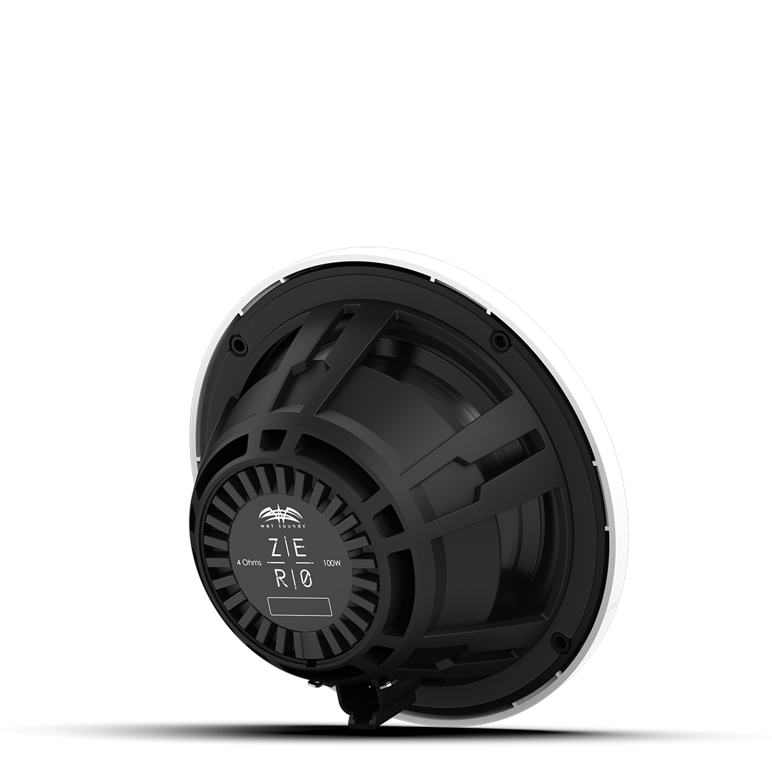Motorcycle audio upgrade featuring ZERO 6.5 speakers in white fairing install