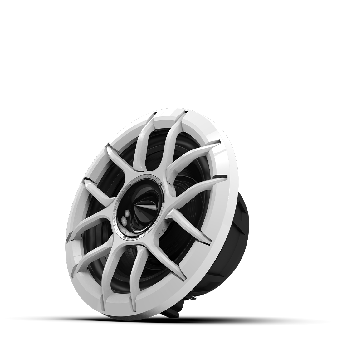 ZERO Series 6.5 white speaker front view showing grille and logo detail